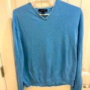 Egg-shell blue Men’s silk linen sweater